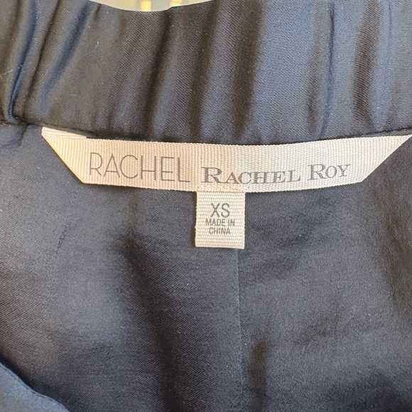 RACHEL Rachel Roy Black High Waist Satiny Dress Shorts Pockets women's size XS - Picture 6 of 13